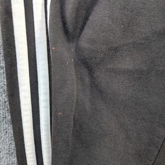 Adidas Men's Jogger Sweatpants Black Medium Drawstring Waist Side Striped #6 - Picture 7 of 16